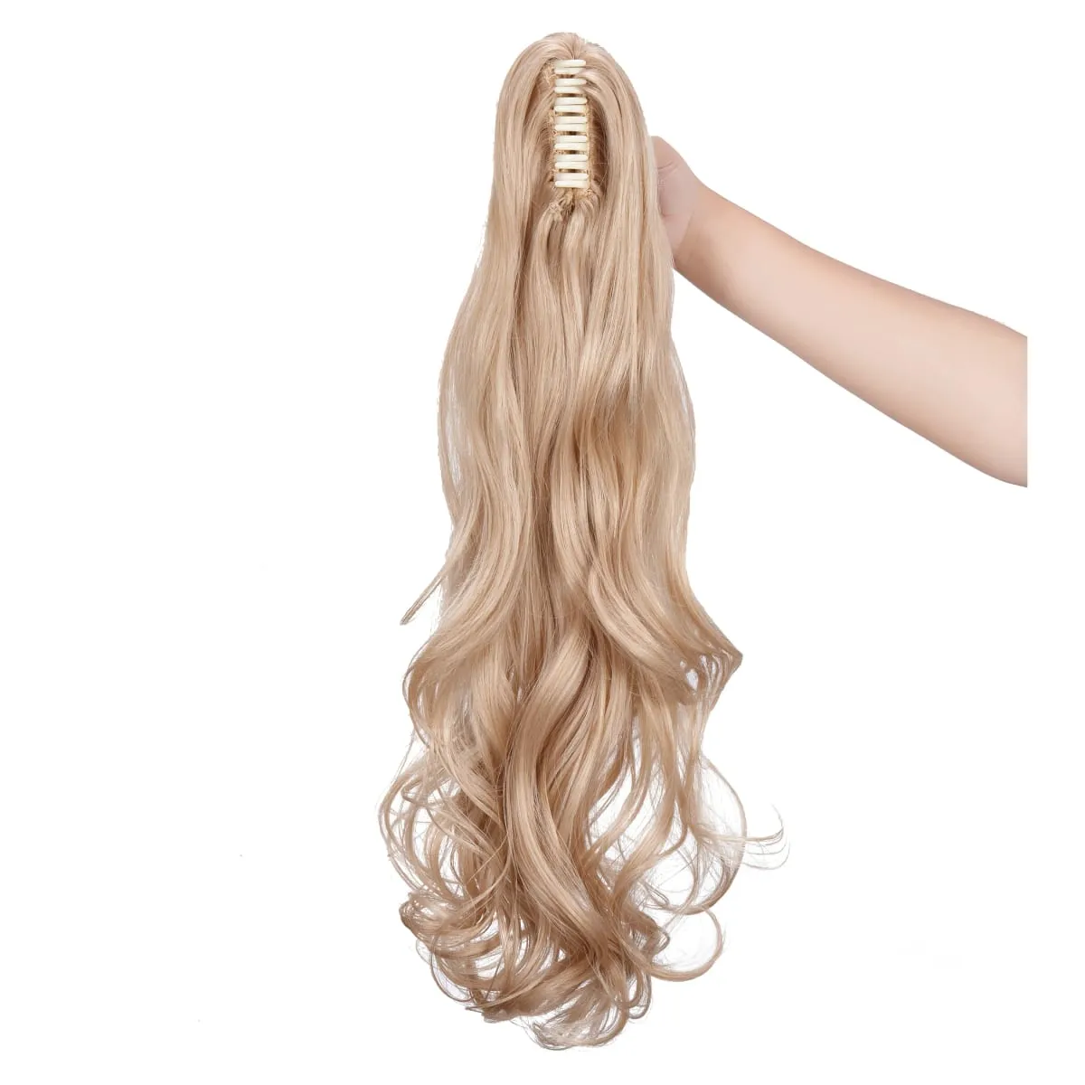 18" Ponytail Extension Synthetic Claw Clip in Hairpiece Curly Wavy Ponytail Hair Extensions Long Pony Tail Hairpiece for Women — image 20
