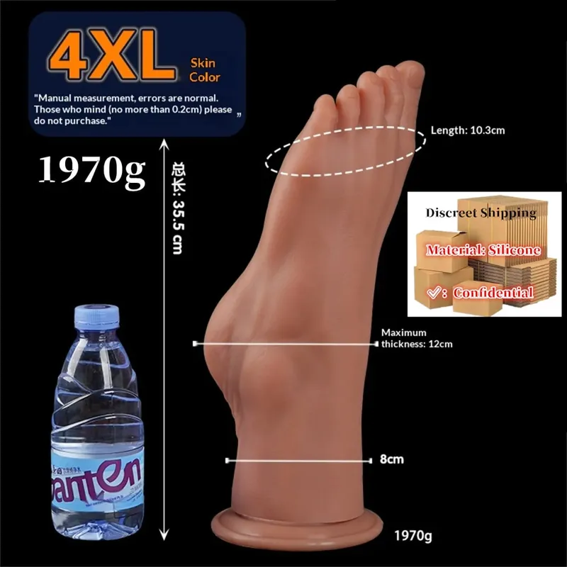 Huge Feet Style Anal Plug Big Silicone Ass ButtPlug Deep Masturbator Dildo Dilator Stimulator Anal Dildo Adult Sex Toy For Women — image 13