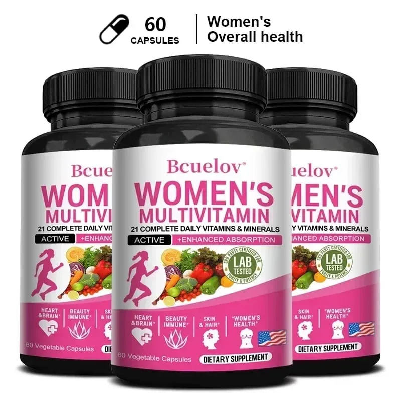 Women's Daily Multivitamin and Multimineral Supplement for Energy Heart Joints Bones Skin Immunity Focus Vitamins ACEDK