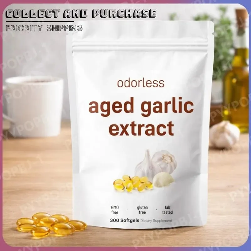 Geurloze knoflookoliecapsules 2 jaar oud knoflookextract Natuurlijke kruidensupplementen met gekweekte Allium Sativum-bol 300 softgels — image 6