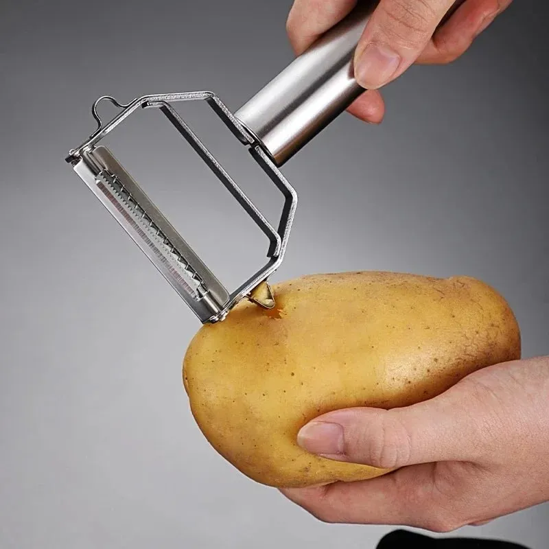 Kitchen Vegetable Peeler Stainless Steel Melon Planer Double-Head Peeler Household Multiple-Function Fruit And Vegetable Peeler — image 9