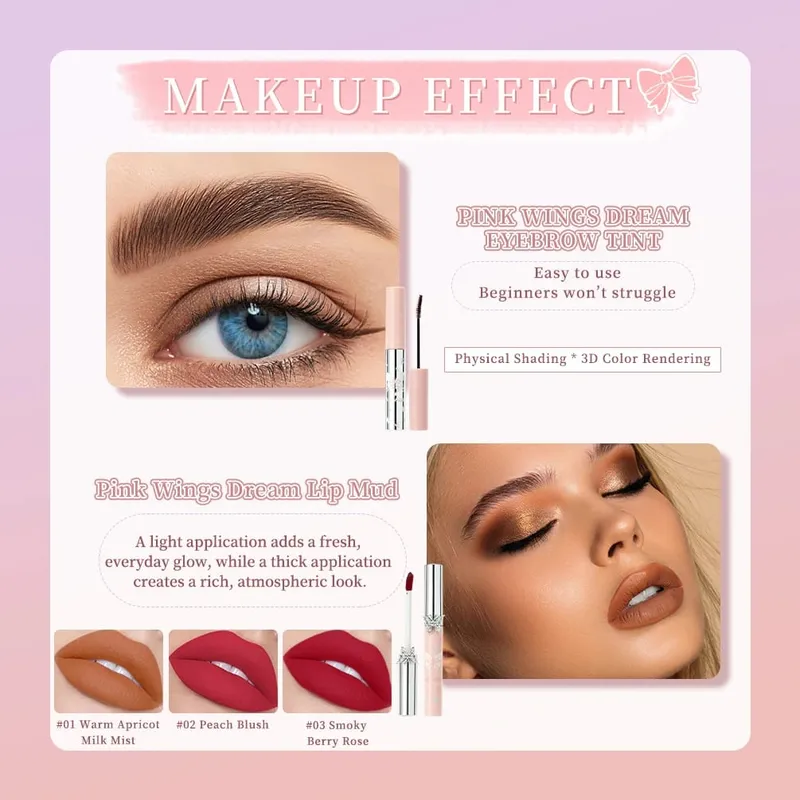 ART VALUE Makeup Sets Include 3 Lipgloss Tint 1 Blush 1 Eyebrow Tint 1 Eyeshadow Palette 1 Pressed Powder 1 Highlighter Powder — image 4