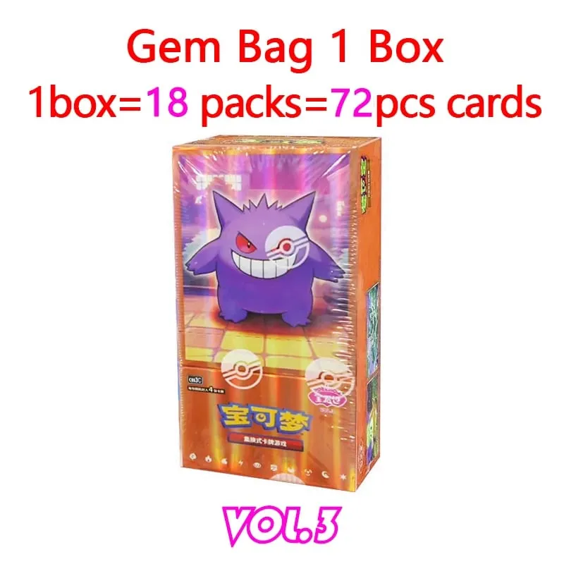 Original Pokemon GemPack Cards Vol.5 Vol.3 Vol.2 Vol.1 Trading PTCG Bag Gem Box Deck Sprigatito Eevee Pikachu Gengar Card Gift — image 11