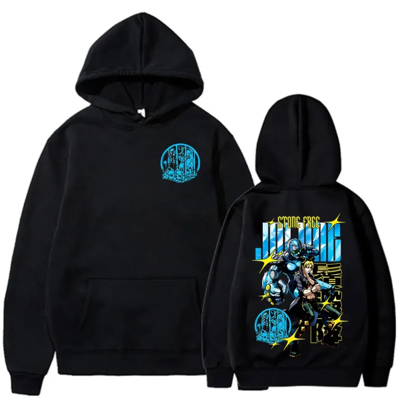 Anime Jojo Bizarre Adventure Stone Free Jolyne Cujoh Hoodies Men's Clothing Fashion Pullovers Long Sleeves Oversized Sweatshirts — image 1