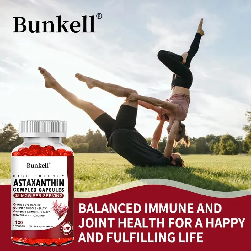 Astaxanthin 32 Mcg Supplement with EPA DHA Krill Oil Supports Healthy Vision Gut Health and Circulation Strong Antioxidant