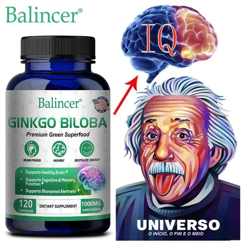 Ginkgo Biloba Extra Strength 1000mg Per Serving - Supports Brain Function and Memory Support 120 Vegetarian Capsules — image 5