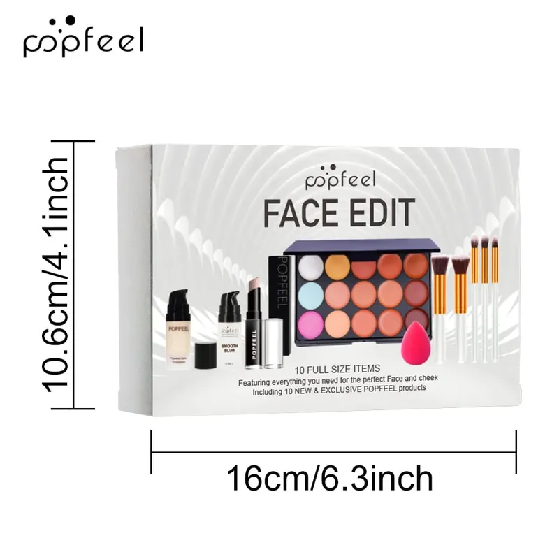 10-Piece Face Makeup Set - Beginner-Friendly Foundation Concealer & Brush Combo - Complete Face Makeup Kit for Flawless — image 6