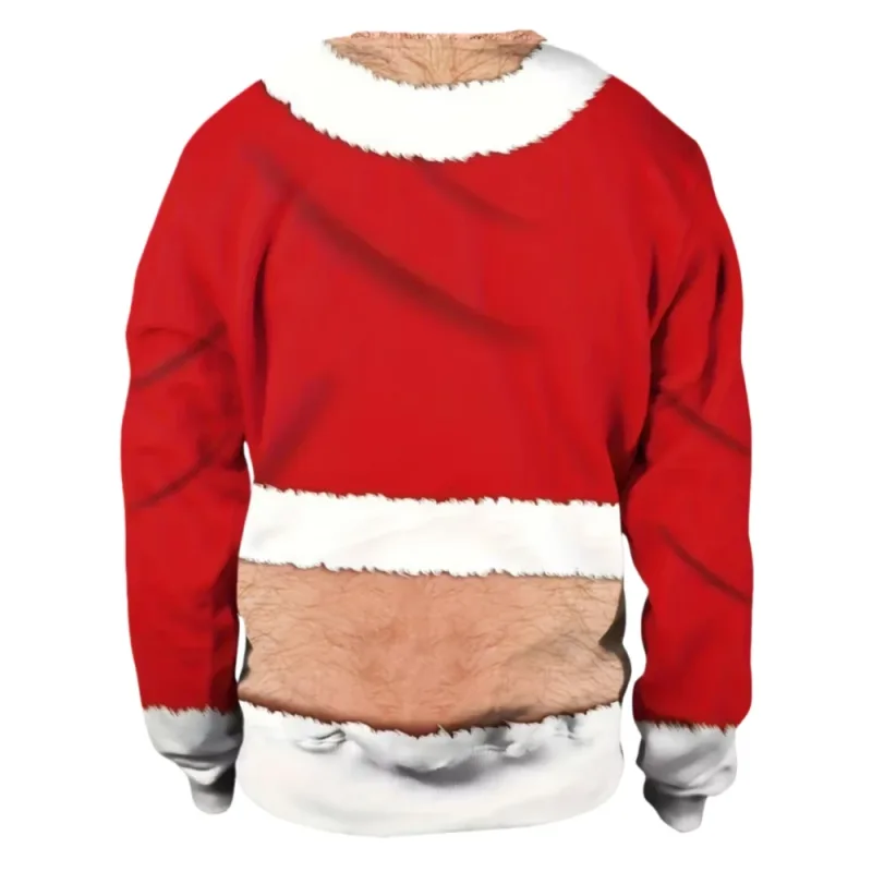Sjov juletrøje Mænd Kvinder Pullover Xmas Sweatshirt Grim grafisk Y2k Sweatshirts til feriefest Løst herretøj — image 4