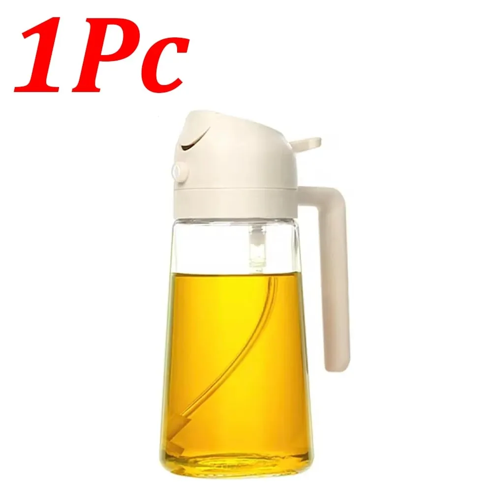 Pulverizador de aceite 2 en 1 de 500ml, 1-4 Uds., pulverizador de aceite de oliva para cocinar, pulverizador de aceite para hornear, freidora de aire para cocina, hornear ensalada, asar y asar — image 9