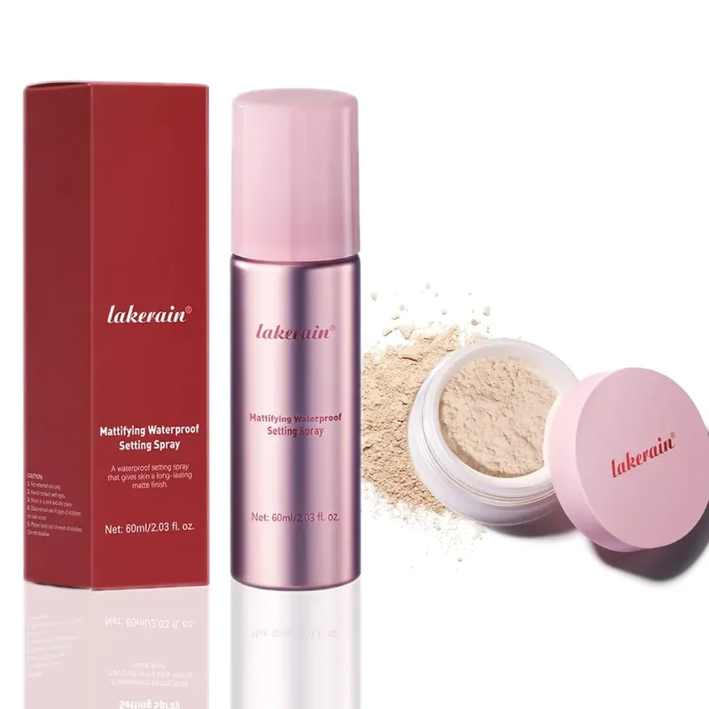 Setting Powder and Setting Spray Set Ultimate Blurring Oil Control Matte Waterproof Long-Lasting Blurs Oil Control Makeup Kit — image 6