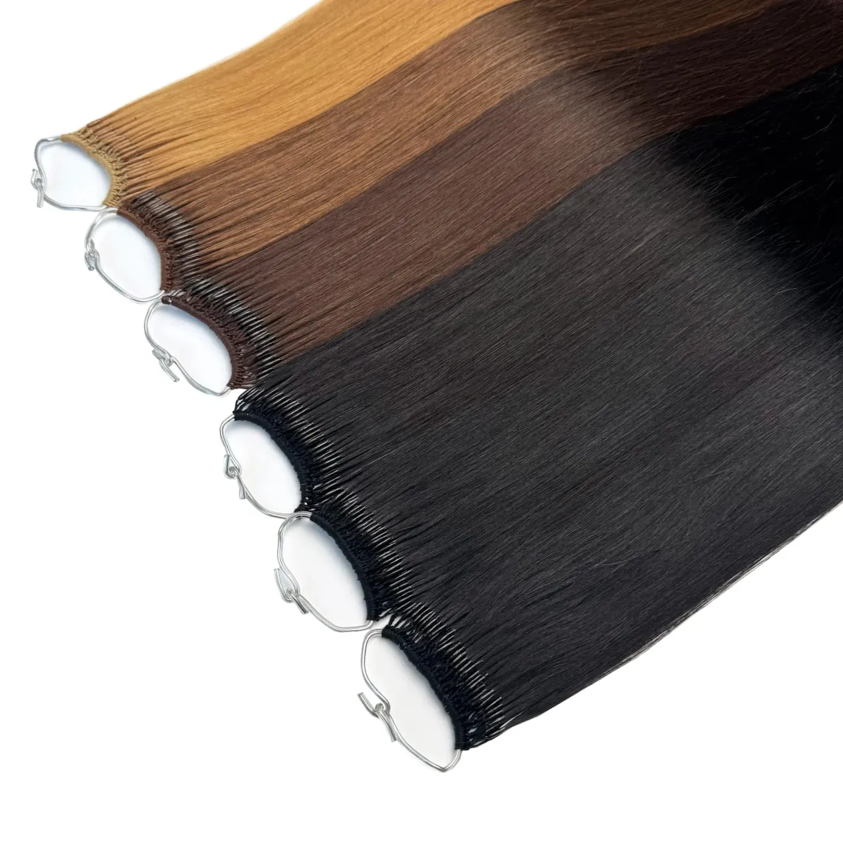 Straight Korea Popular Cotton String Twins Tip Hair Extensions Brazilian Remy Hair 0.5G/Pcs Keratin I-Tip Human Hair For Woman — image 2