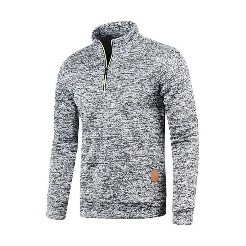 Men Sweatshirts Spring Thicker Pullover Half Zipper Pullover for Male Hoody Outdoor Sweatshir Autumn Solid Color Turtleneck Swea — image 32