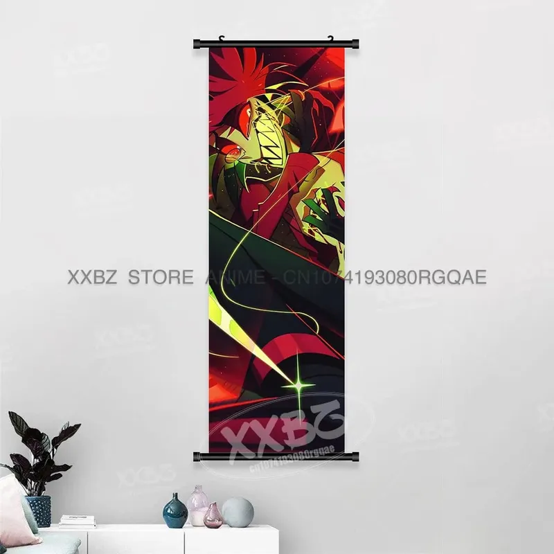 Simple Black Comedy Hazbin Hotel Home Decoration Hanging Painting Cartoon Wall Artwork Scrolls Picture Room Canvas Print Posters — image 27