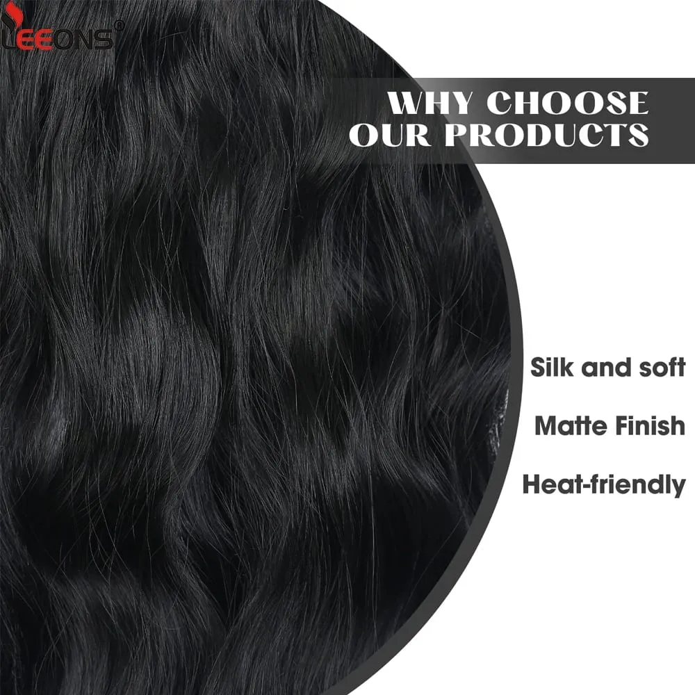 Synthatic Artificial Long Wavy Hairpiece Blonde Mixed Brown False Hair Piece For Women Two Clips Natural Hair Extension 17 Color — image 10