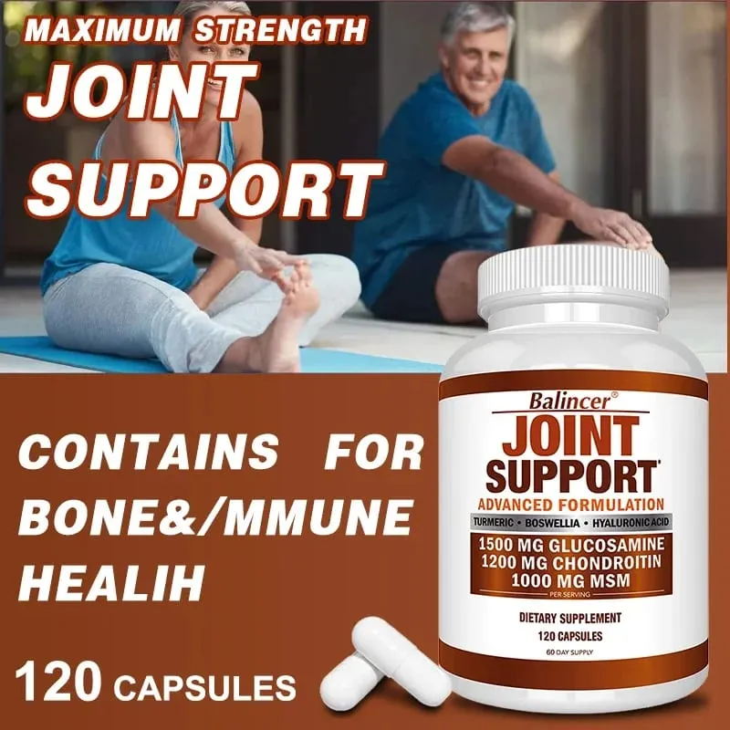 60/120 Glucosamine & Chondroitin & MSM 3-in-1 Capsules - Joint Health Support Supplement - Non-GMO Vegetarian Capsules — image 3