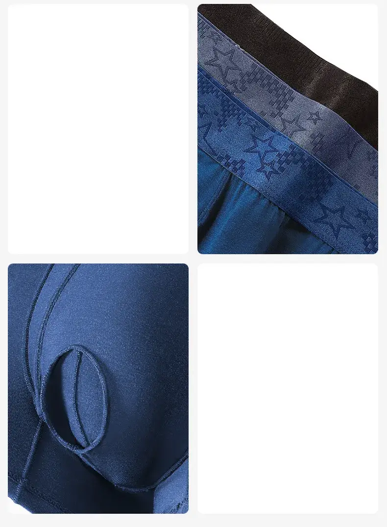 Boxer da uomo Pantaloncini Biancheria intima modale Mutandine da uomo Solido traspirante Proiettile Separazione Pouch Mutande Tronchi maschili Cueca Plus Size — image 8