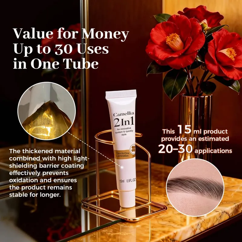 Camellia 2 IN 1 Lamination Eyebrow Sculpting Refreshing Exquisite Shaping Makeup Cosmetics Full Set