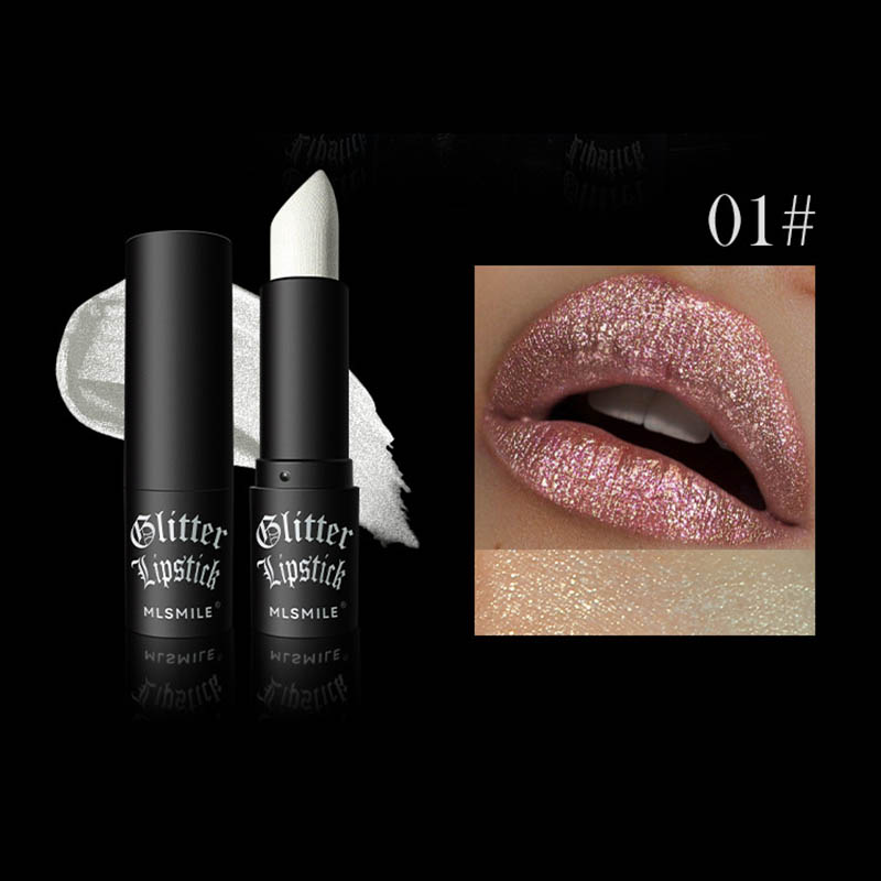 6Colors Glitter Lipstick Waterproof Long Lasting Diamond Pearlescent Metallic Lipstick Black Lipgloss Women Lips Makeup Cosmetic — image 10