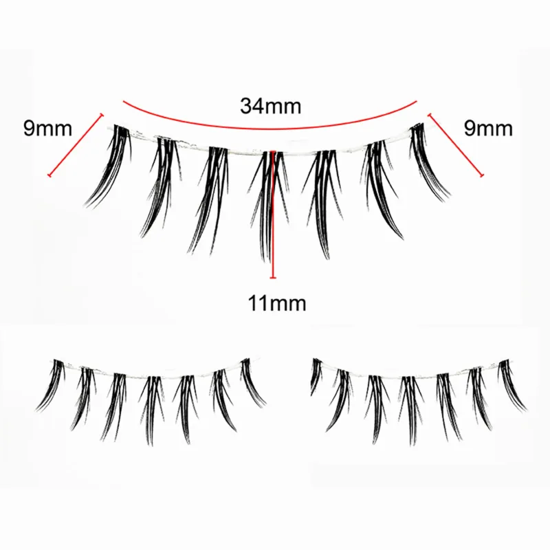 5 Pairs Black One-piece Manga False Eyelashes Natural Spiky Wispy Thick Korean Eye Lashes For Cosplay Makeup Enlarging Your Eyes — image 6