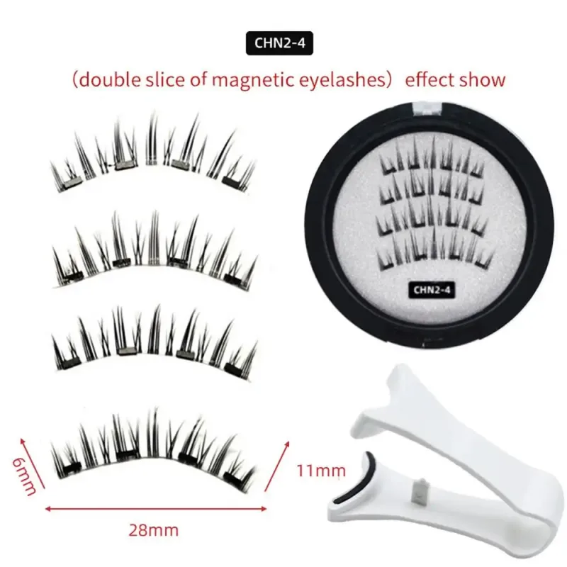 New Magnetic Eyelashes Kit 3D Natural Effect Magnetic Eyelashes Reusable Eye Makeup False Lashes Beauty Eyelashes Supplies — image 8