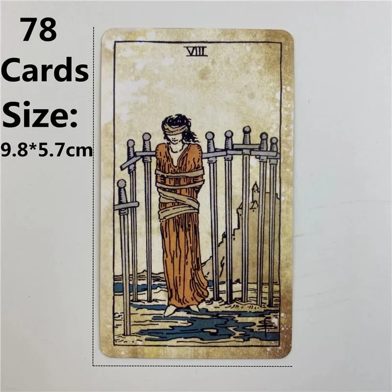 High-Quality Tin Box Tarot Vintage Cards Divination Deck With Paper Guidebook English Version Classical Board Games — image 4