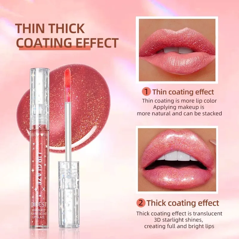 9Pcs/Sets Glitter Lip Glaze Liquid Lipstick Set Shine Lip Gloss Gift Box Natural Moisturizer Waterproof Lips Makeup For Women — image 4