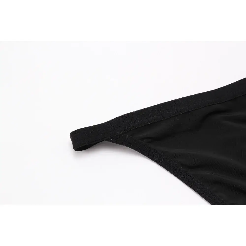 Adjustable Men's Sexy Brief Underwear Ice Silk Thin Transparent Comfort Quick Drying Mankini Gays U Convex Pouch High Fork Tanga — image 11