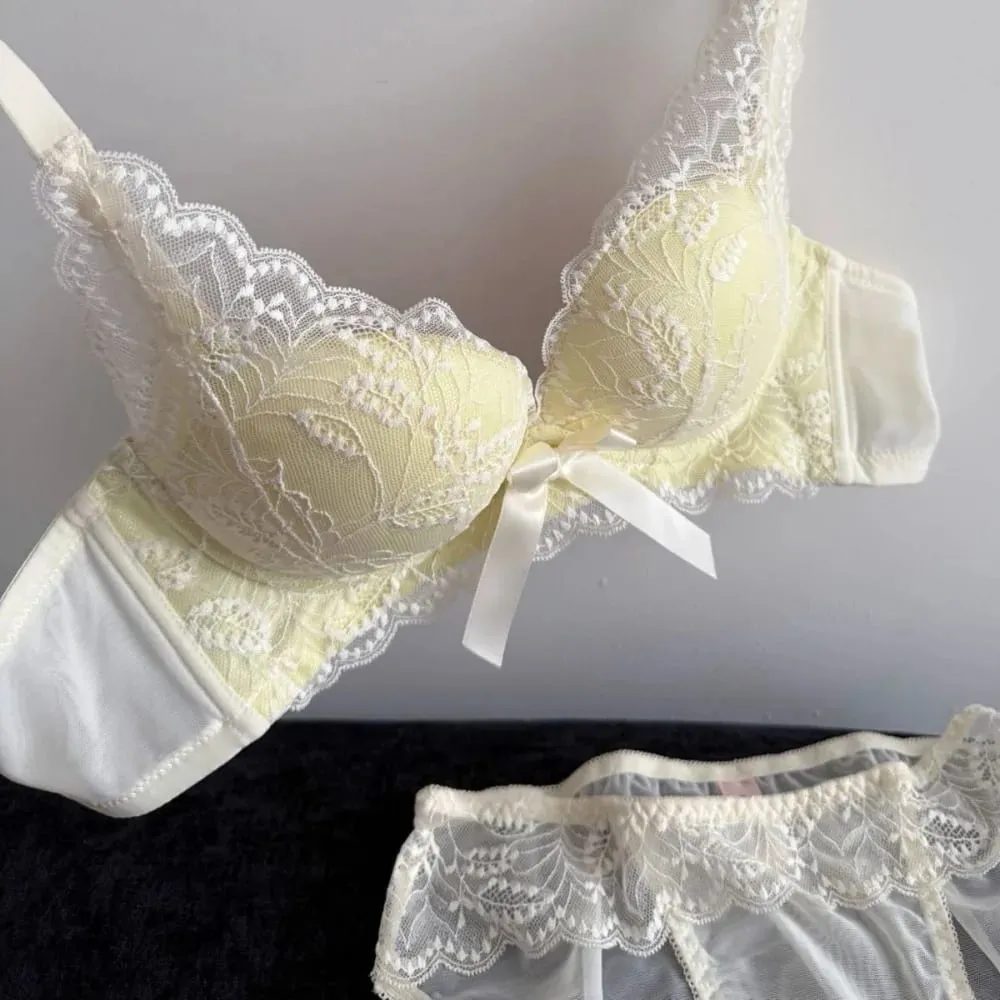Žhavá novinka Bezdrátová podprsenka Push Up Set Dámské Malé poprsí Shromážděte Side Support Proti povisnutí Sexy měkké spodní prádlo na denní nošení 32‑38ABC — image 2