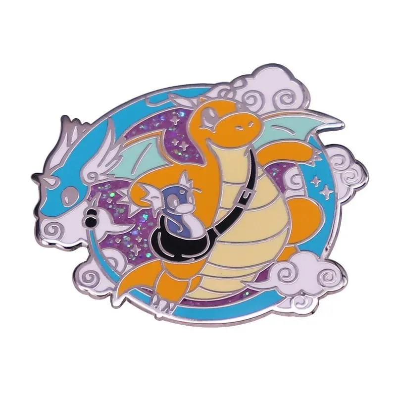 Anime Pokemon Charmander Spille smaltate Colleziona dinosauro Kawaii Spilla in metallo cartone animato Zaino Cappello Borsa Colletto Distintivi con risvolto