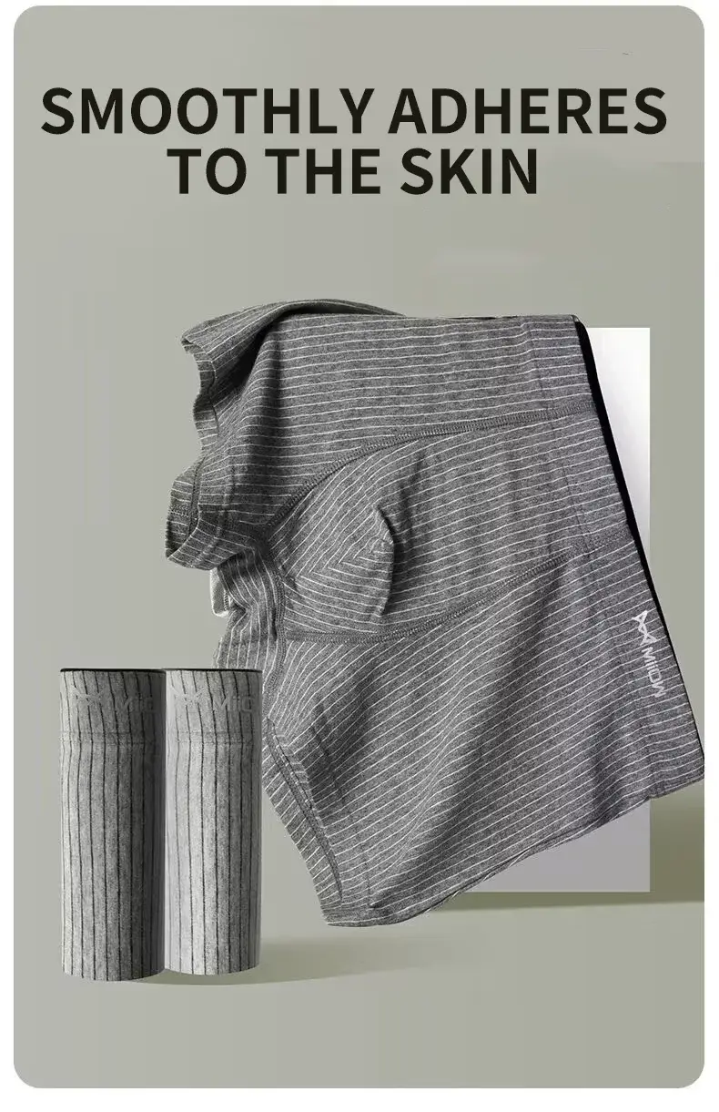 MiiOW 3Pcs Cotton Striped Men Underpants Boxers Shorts Breathable Man Underwear Graphene Antibacterial Men's Panties Boxershorts — image 7