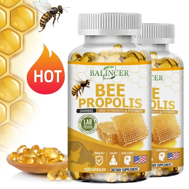 Balincer Propolis Extract Capsules - 2000 Mg Supports Joint Health Promotes Bone Health Enhances Immunity Antioxidant — image 1