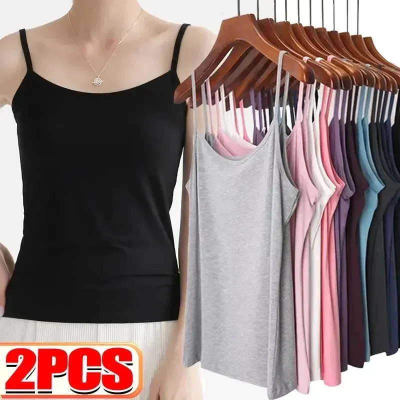 Basic Camisoles Women Crop Tops Sleeveless Shirt Bralette Tops Solid Color Strap Skinny Vest Female Slimming Tanks Bra Underwear — image 3