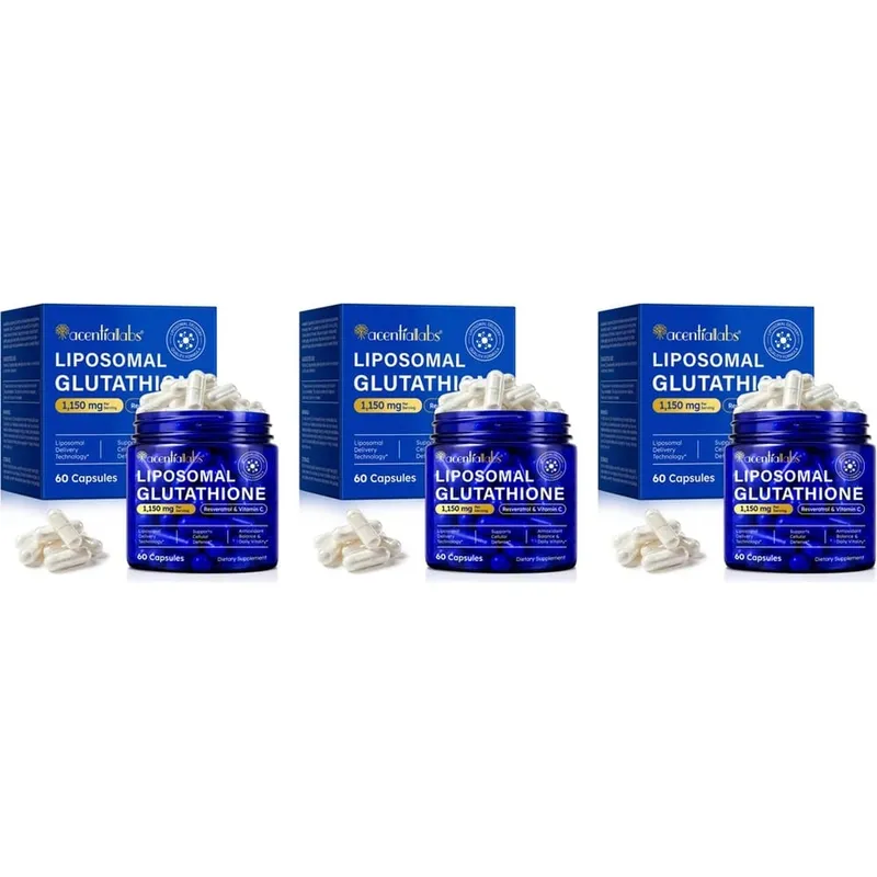 Liposomal glutathionkapsler med resveratrol vitamin C til antioxidantforsvar Immun- og cellestøtte 60 kapsler — image 9