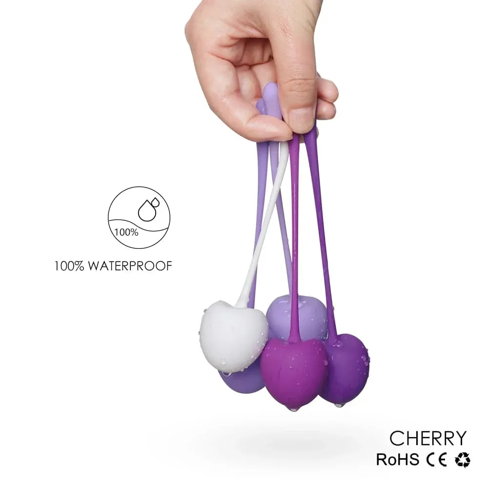 5Pcs Safe Silicone Smart Kegel Ball Cherry Ben Wa Ball Geisha Shrinking Balls Vagina Tighten Exercise Machine Sex Toy for Women