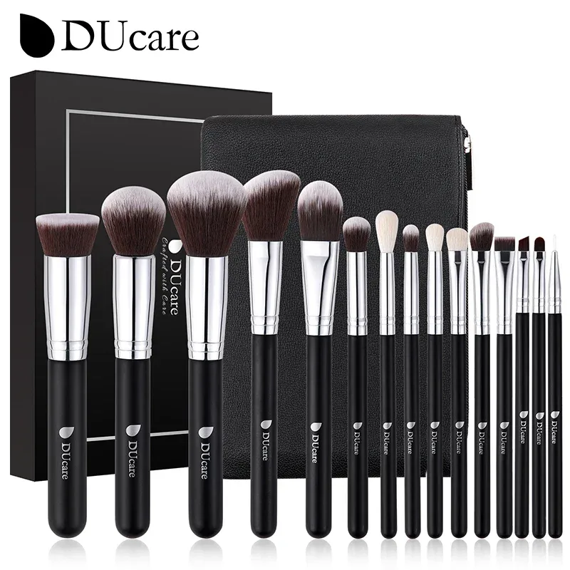 DUcare Black Makeup Brush Professional Makeup Eyeshadow Foundation Powder Soft Synthetic Hair Makeup Brushes Brochas Maquillaje