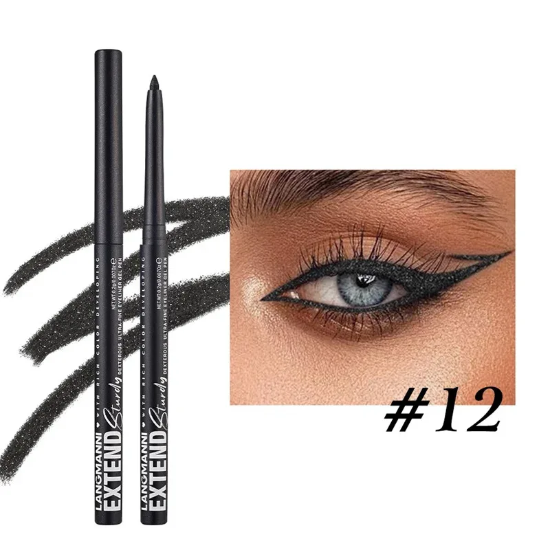 Waterproof Eyeliner Gel Pencil Gold Brown Lying Silkworm Pen Soft Easy Wear High Pigment Matte Eyeliner Lasting Shiny Eye Makeup — image 9