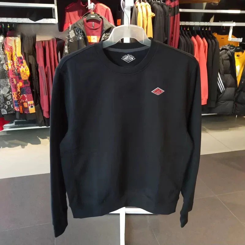 2025 nach Japan exportiert Herbst Dünne Sweatshirt Männer/Frauen Gleiche Stickerei Marke Baumwolle Oansatz Lange Hülse Lose Trainingsanzug Tops