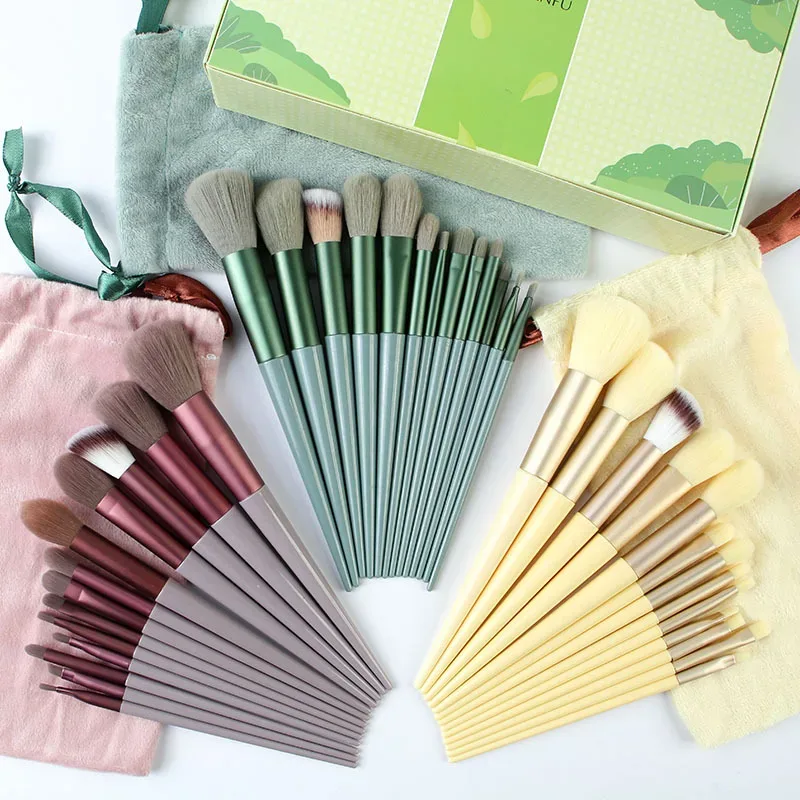 13PCS Makeup Brushes Set Fluffy Soft for Beauty Cosmetics Foundation Blush Eyeshadow Kabuki Blending Makeup Brush Tools — image 2
