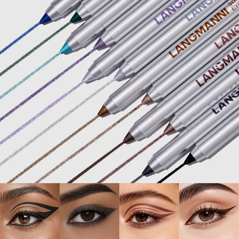 Matita gel per eyeliner brillante perlescente, impermeabile e resistente al sudore, a lunga durata, liscia e facile da colorare, trucco per gli occhi delle donne — image 6
