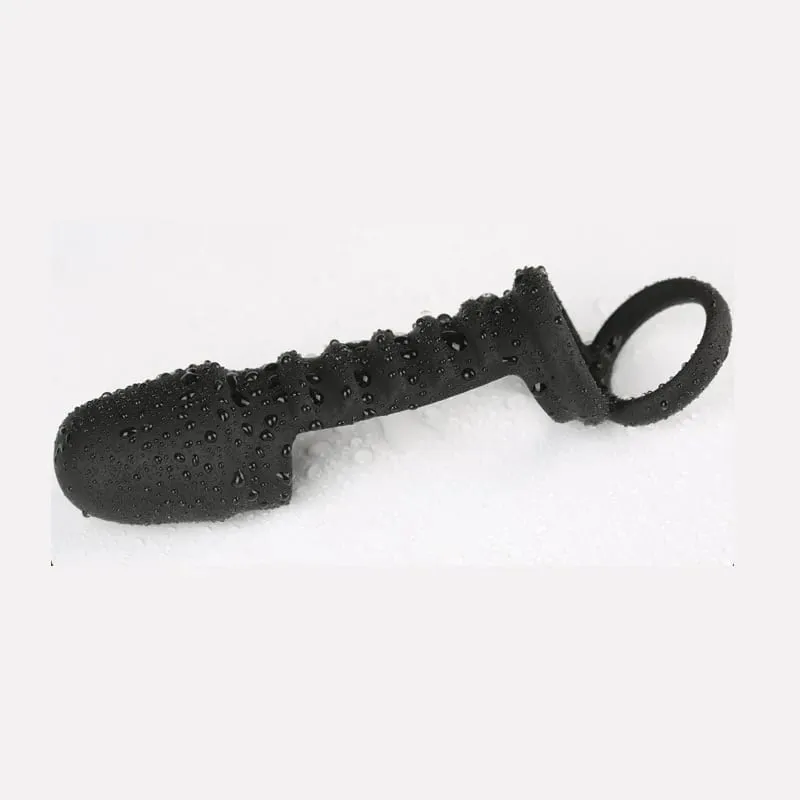 Male Penis Sleeve Dual Cock Rings Delay Ejaculation Nozzle Penis Rings Enlargement Reusable Cockring Sex Toys for Men Adults — image 4