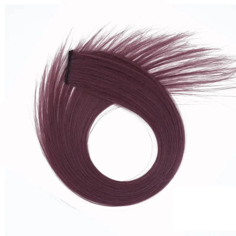 22Inch Synthetic Long Straight Clip In Hair Extensions High Temperature Hairpieces Rainbow Colors Hair Accessories for Women — image 25