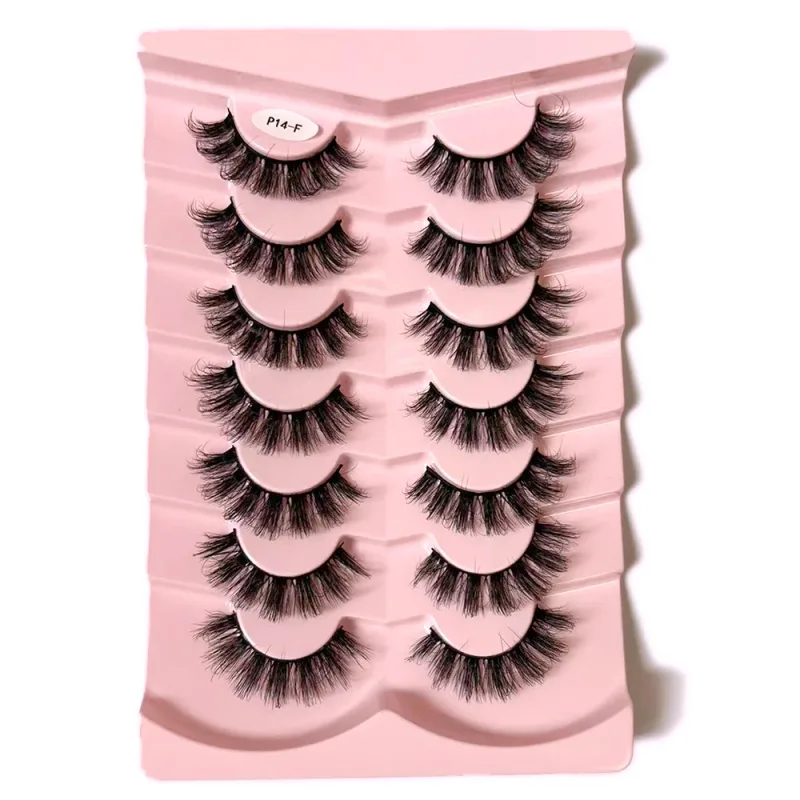 7 Pairs False Eyelashes Wispy Lashes Natural Look Fake Eyelashes Faux Mink Fluffy Strip False Lashes Pack — image 23