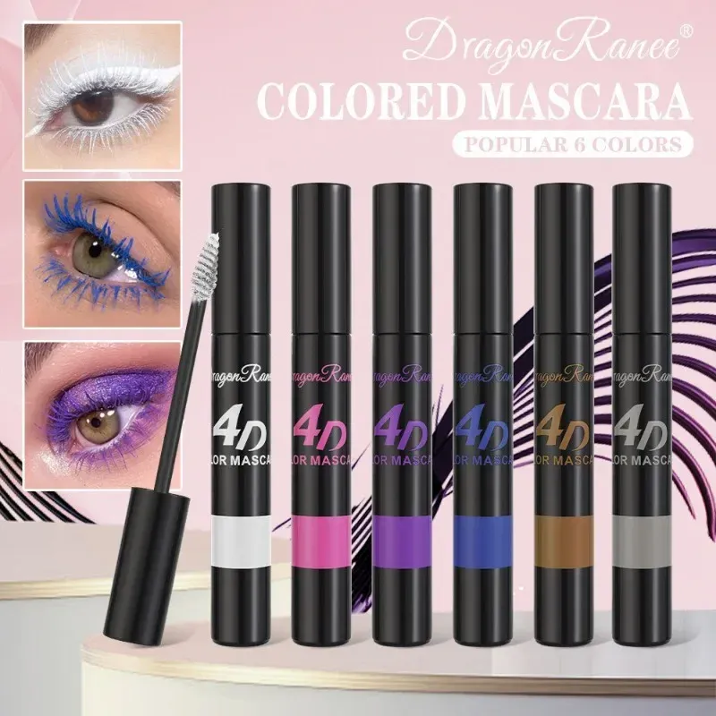 Colored Mascara Makeup 4D Silky Natural Long Eyelashes Mascara Waterproof Long-lasting Extension Thick Lasting Curling Mascara — image 3