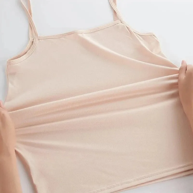 Effen Kleur Mouwloos Hemdje Vest Casual Basic Slanke Tank Top Alle Match Dagelijks Dames Zomer Mode Streetwear Tops Ondergoed — image 7