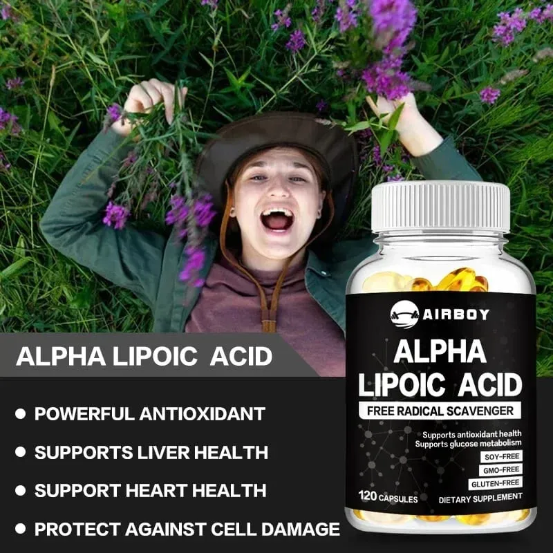 Alpha Lipoic Acid - Supports Neurological Health Relieve Neuralgia Powerful Antioxidant Sugar Metabolism Improves Immunity