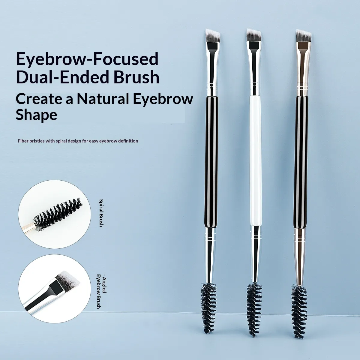Pincel para cejas 2 en 1 de doble punta y peine para pestañas, herramienta de maquillaje para mezclar sombras de ojos, brochas de maquillaje para sombras de ojos — image 1