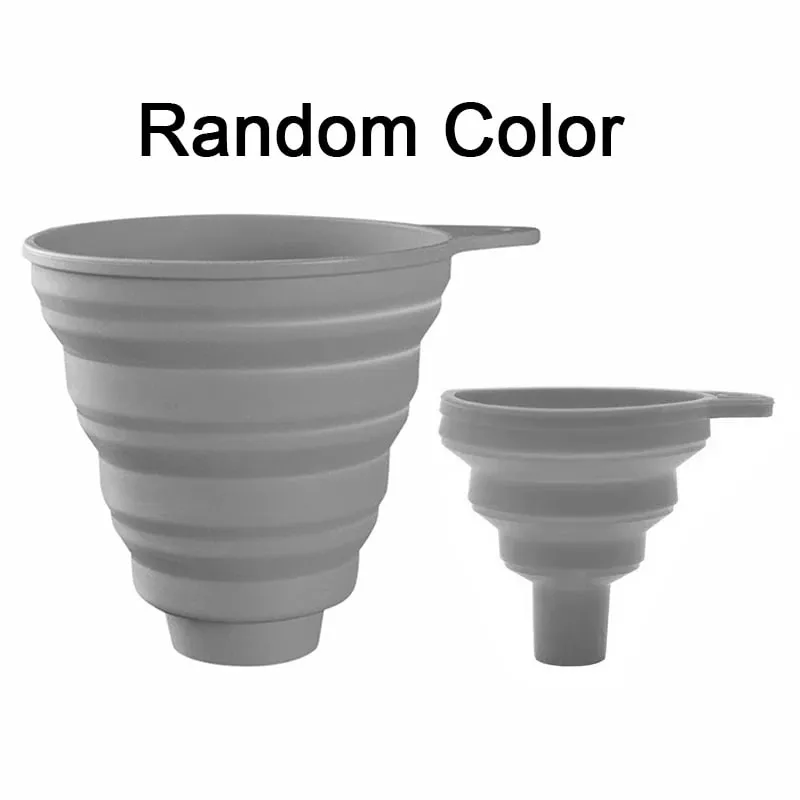 Silicone Funnel Gel Foldable Collapsible Fill Hopper S/L for Kitchen Jar Bottle Feeder Wine Auto Engine Oil Petrol Transfer — image 11