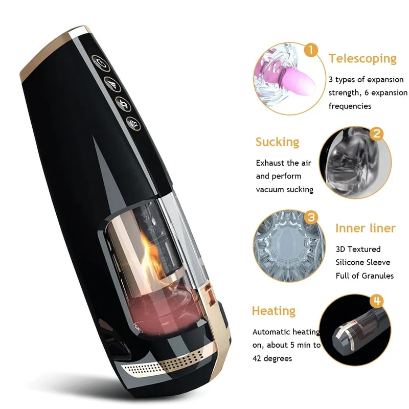 Masturbateur mâle à poussée automatique pénis gland Stimulation Masturbation tasse électrique poche chatte Stroker jouet jouets sexuels pour hommes