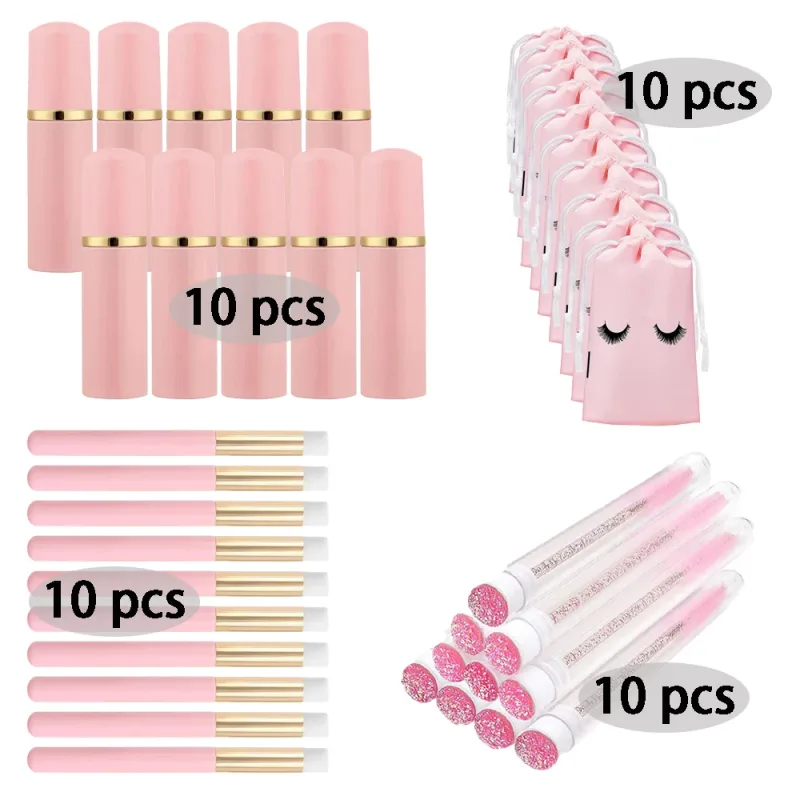 20/40 ks 60ml plastové plnitelné nepropustné lahvičky s prázdnou pumpičkou na řasy Sada cestovního dávkovače mýdla na mýdlo na make-up — image 16