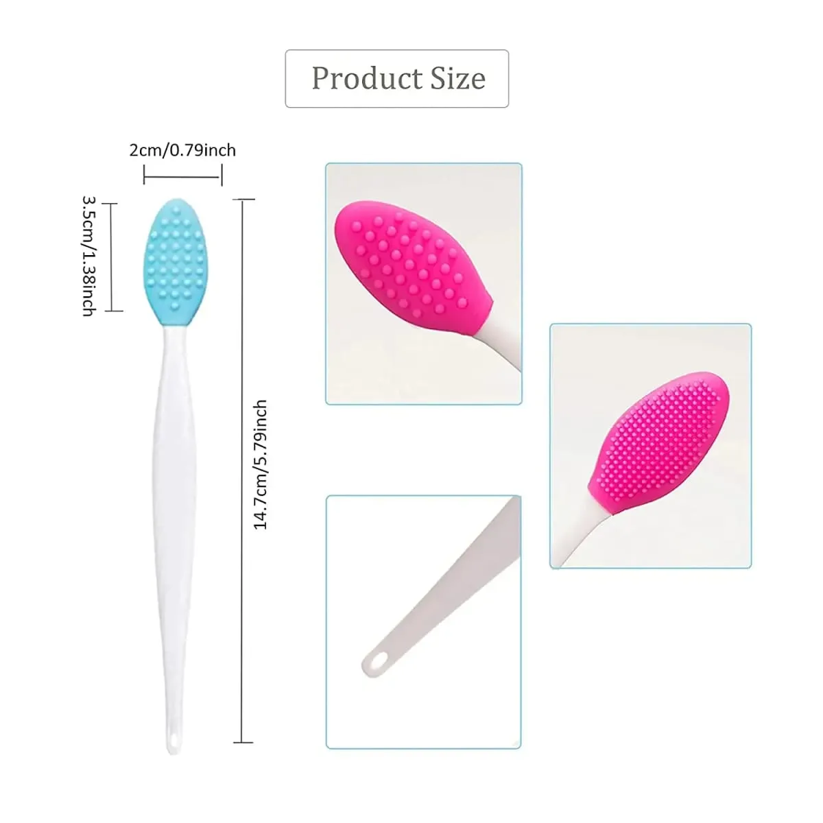 ขายส่ง 4 ชิ้นใหม่แฟชั่นการออกแบบจมูกสองด้านเครื่องมือซิลิโคน Lip Scrub Exfoliator แปรงแปรงแต่งหน้าชุดแปรงแต่งหน้า